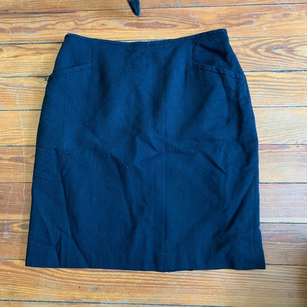 Black Zip-Up Pencil Skirt